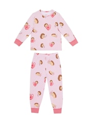 Chelsea Peers Green Kids Two Pack Celestial Bunny / Hedgehog Hearts Long Pyjama Set - Image 2 of 5
