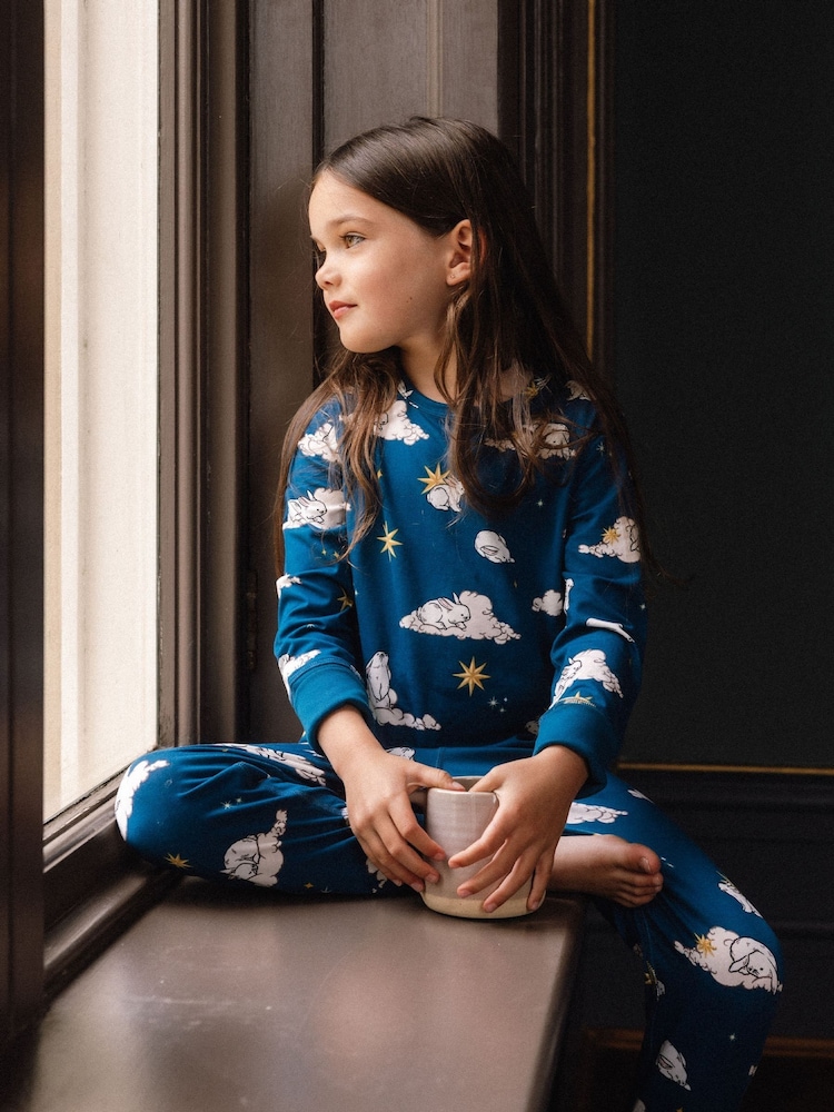 Chelsea Peers Green Kids Two Pack Celestial Bunny / Hedgehog Hearts Long Pyjama Set - Image 5 of 5