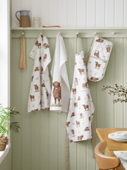 Catherine Lansfield Natural Angus Highland Cow Cotton Kitchen Tea Towel - Image 2 of 2