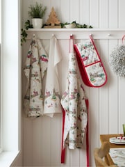 Catherine Lansfield Natural Christmas Town Cotton Kitchen Tea Towel - Image 2 of 2