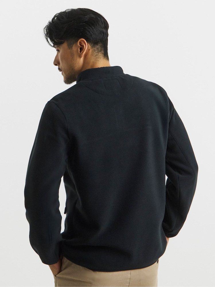 Snowdonia Black 1/4 Zip Fleece - Image 2 of 4 Snowdonia Black 1/4 Zip Fleece - Image 2 of 4