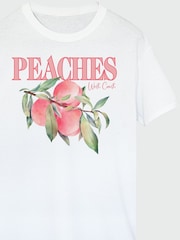 Brands In White Peaches Fruit T-Shirt - Image 4 of 4