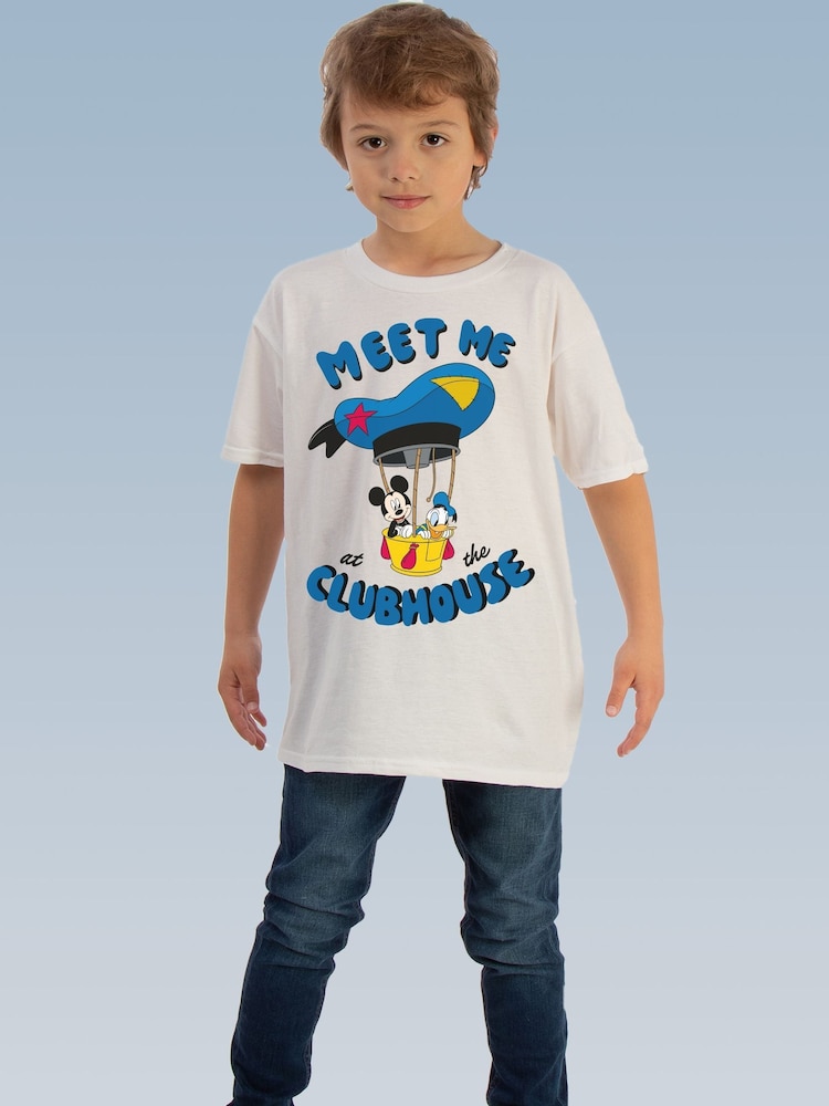 Brands In White Disney Mickey Mouse Clubhouse Meet Me T-Shirt - Image 2 of 4 Brands In White Disney Mickey Mouse Clubhouse Meet Me T-Shirt - Image 2 of 4