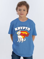 Brands In Blue DC Comics Superman Krypto Print T-Shirt - Image 1 of 4