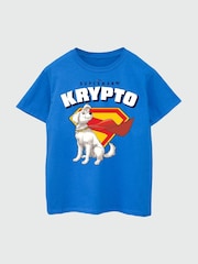 Brands In Blue DC Comics Superman Krypto Print T-Shirt - Image 3 of 4