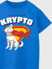 Brands In Blue DC Comics Superman Krypto Print T-Shirt - Image 4 of 4