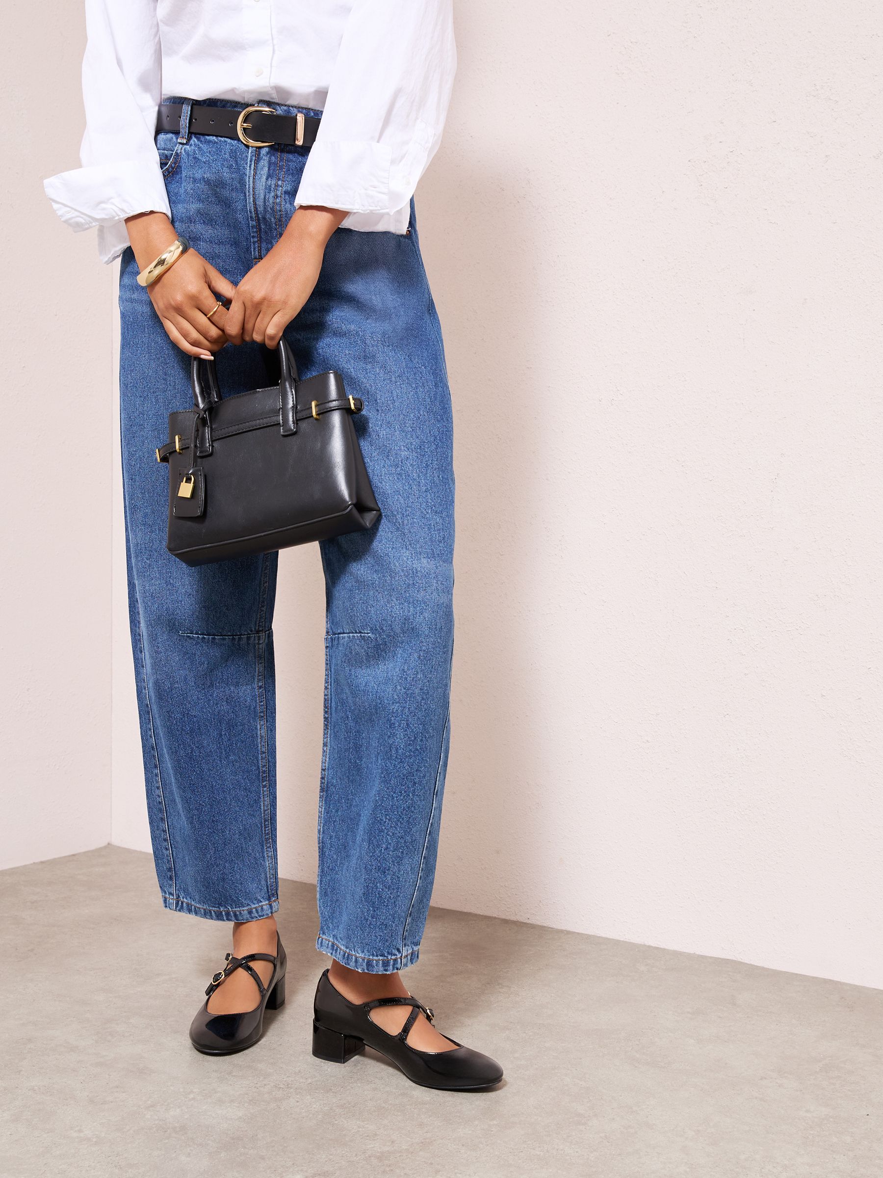 Buy Friends Like These Black Standard Fit Faux Leather Cross Strap