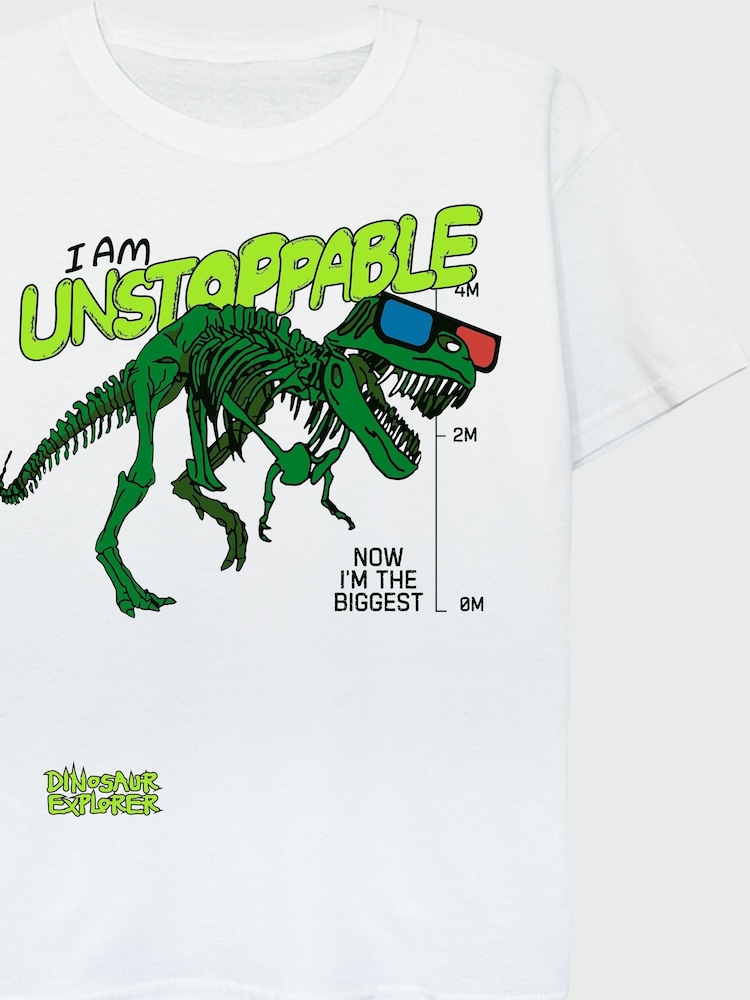 Brands In White Dinosaur Unstoppable T-Shirt - Image 4 of 4 Brands In White Dinosaur Unstoppable T-Shirt - Image 4 of 4