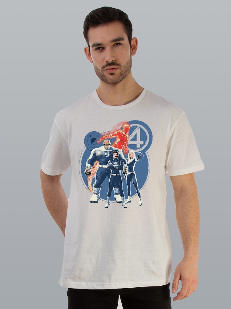 Brands In White Marvel Fantastic Four Group T-Shirt - Image 1 of 4