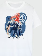 Brands In White Marvel Fantastic Four Group T-Shirt - Image 4 of 4