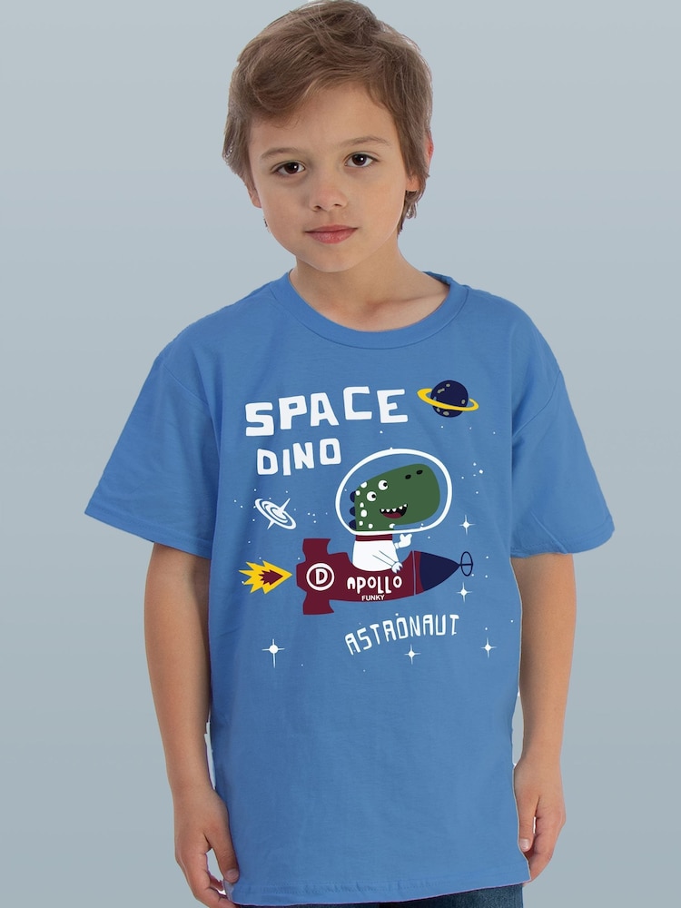 Brands In Blue Dinosaur Dino Space T-Shirt - Image 2 of 4