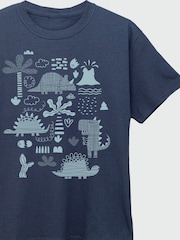 Brands In Blue Dinosaur Mono T-Shirt - Image 4 of 4