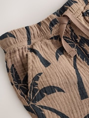 Brown All over Print Palm Short Sleeve Double Cloth Shirt & Shorts Set (3mths-10yrs) - Image 9 of 9