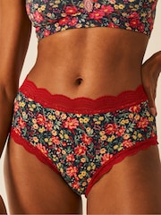Stripe & Stare Blue High Rise Knickers 4 Pack - Image 2 of 7
