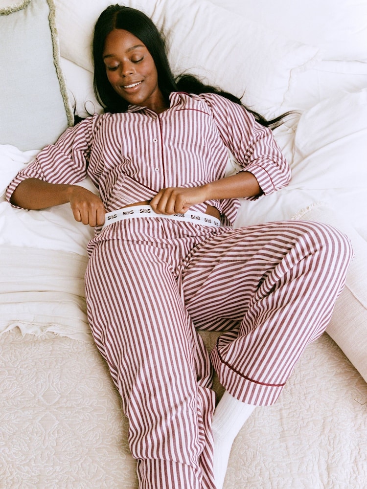 Stripe & Stare Purple Pyjamas Bottoms - Image 1 of 9 Stripe & Stare Purple Pyjamas Bottoms - Image 1 of 9