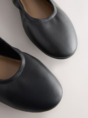 Black Forever Comfort® Soft Round Toe Ankle Charm Ballerinas - Image 9 of 9