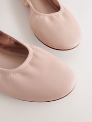 Blush Pink Forever Comfort® Soft Round Toe Ankle Charm Ballerinas - Image 5 of 5
