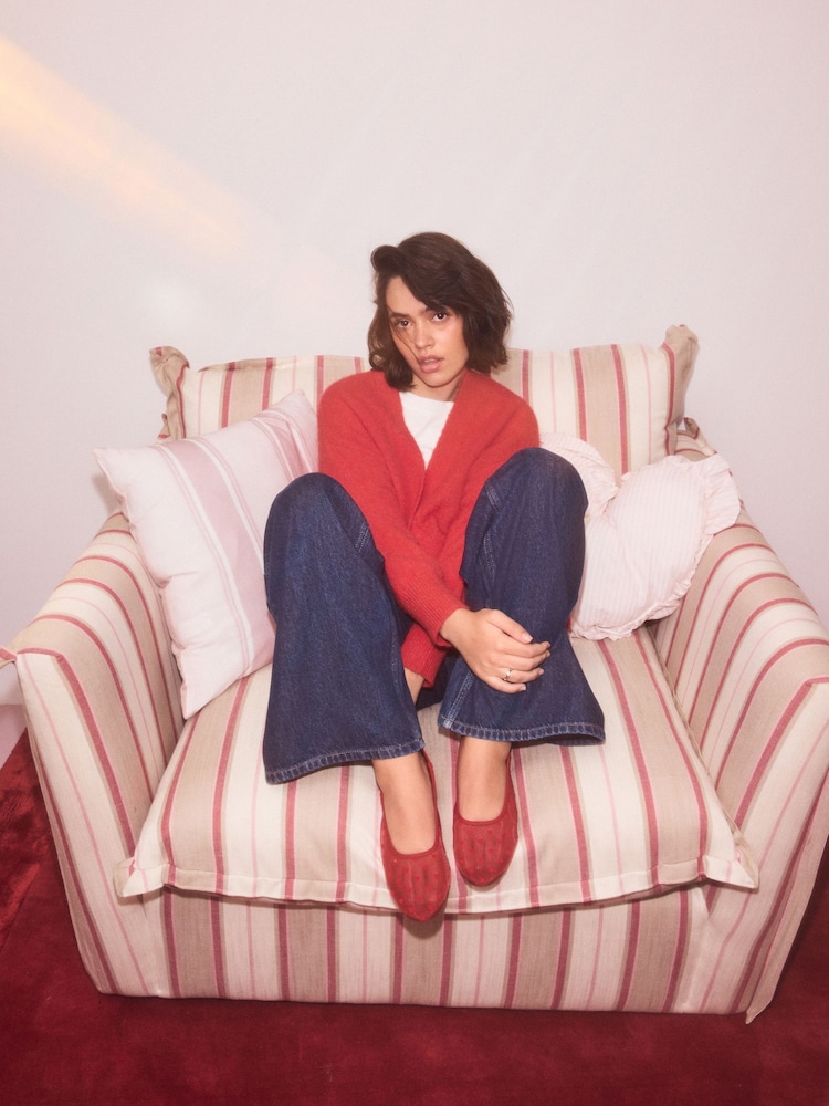 Red Forever Comfort® Mesh Heart Ballet Flats - Image 2 of 5