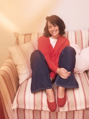 Red Forever Comfort® Mesh Heart Ballet Flats - Image 3 of 5