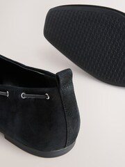 Black Forever Comfort® Suede Eyelet Square Toe Ballet Flats - Image 5 of 5