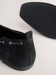 Black Forever Comfort® Suede Eyelet Square Toe Ballet Flats - Image 9 of 9