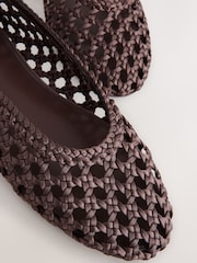 Chocolate Brown Forever Comfort® Satin Weave Ballet Flats - Image 10 of 10