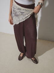 Chocolate Brown Forever Comfort® Satin Weave Ballet Flats - Image 4 of 10