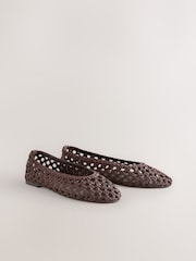 Chocolate Brown Forever Comfort® Satin Weave Ballet Flats - Image 7 of 10