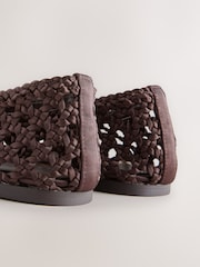 Chocolate Brown Forever Comfort® Satin Weave Ballet Flats - Image 9 of 10