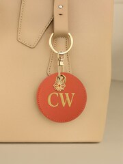 Jonnys Sister	Personalised Faux Leather Bag Accessory with Gold Tone Flower Charm - Image 1 of 1
