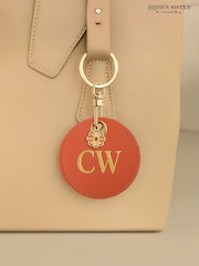 Jonnys Sister	Personalised Faux Leather Bag Accessory with Gold Tone Flower Charm - Image 1 of 6