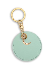 Jonnys Sister	Personalised Faux Leather Bag Accessory with Gold Tone Half Moon Charm - Image 2 of 2