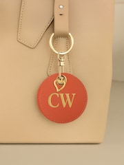 Jonnys Sister	Personalised Faux Leather Bag Accessory with Gold Tone Heart Charm - Image 1 of 1