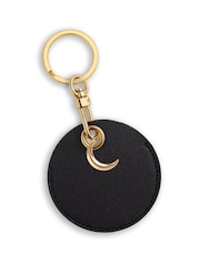 Jonnys Sister	Personalised Faux Leather Bag Accessory with Gold Tone Half Moon Charm - Image 2 of 2
