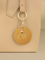 Jonnys Sister	Personalised Faux Leather Bag Accessory with Gold Tone Star Charm - Image 1 of 1