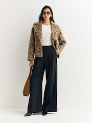 Weekend MaxMara Black Asta Wide Leg Trousers - Image 1 of 5