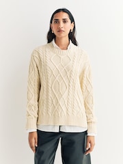 Weekend MaxMara Cream Tenore Cream Knitted Jumper - Image 1 of 5