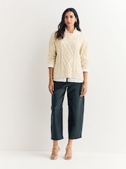 Weekend MaxMara Cream Tenore Cream Knitted Jumper - Image 2 of 5
