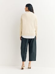 Weekend MaxMara Cream Tenore Cream Knitted Jumper - Image 4 of 5