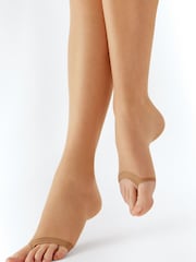 Pretty Polly Natural Open Toe Tights 2 Pack - Image 2 of 9