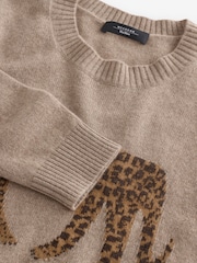 Weekend MaxMara Cream Tunica Cream Graphic Jumper - Image 3 of 5