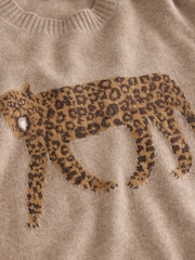 Weekend MaxMara Cream Tunica Cream Graphic Jumper - Image 4 of 5