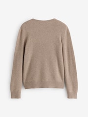 Weekend MaxMara Brown Cashmere Leopard Print Jumper - Image 8 of 11