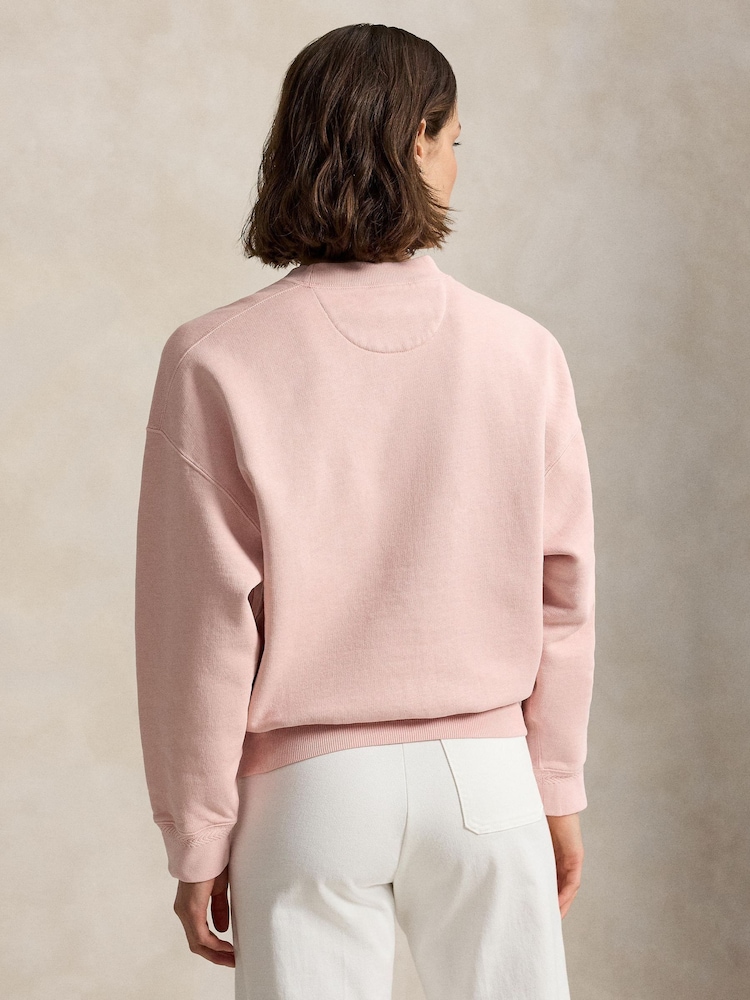 Polo Ralph Lauren Pink Wimbledon Sweat Top - Image 2 of 6