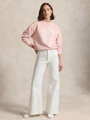 Polo Ralph Lauren Pink Wimbledon Sweat Top - Image 3 of 6