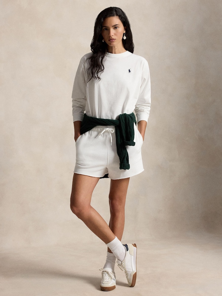 Polo Ralph Lauren White Knit T-Shirt - Image 1 of 3