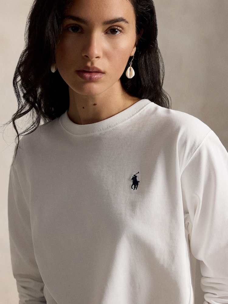 Polo Ralph Lauren White Knit T-Shirt - Image 3 of 3
