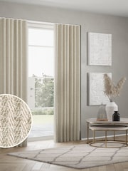 Natural Brushed Stripe Made to Measure Curtains - Image 1 of 9