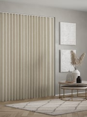Natural Brushed Stripe Made to Measure Curtains - Image 2 of 9