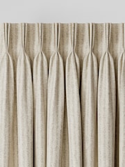 Natural Brushed Stripe Made to Measure Curtains - Image 3 of 9